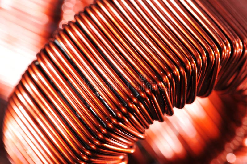 Copper Coil Electronics Industry Component Stock Image Image of power