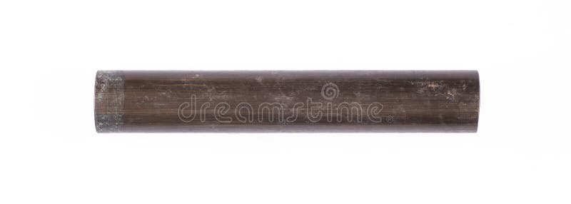 Copper industrial pipe isolated on white royalty free stock photos