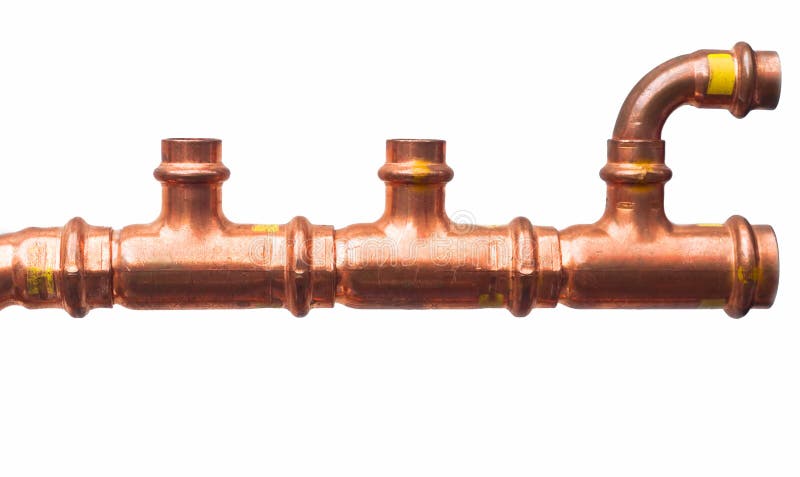 Copper pipe stock photography