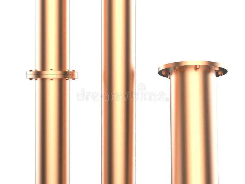 3d Copper Pipe Letters and Numbers Stock Illustration Illustration of