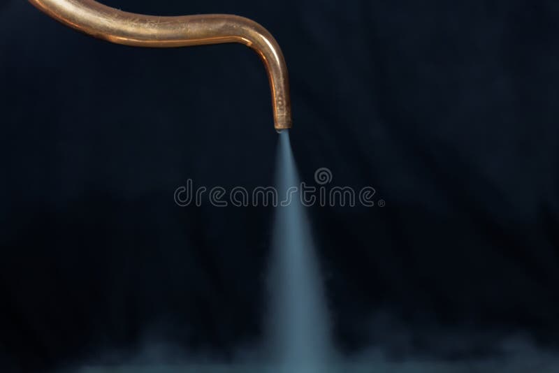 Copper pipe with steam
