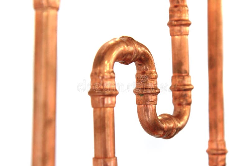 Copper pipes isolated stock photo. Image of water, business 70952098