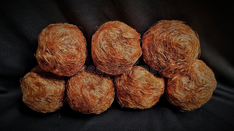 Copper wire ball crafts royalty free illustration