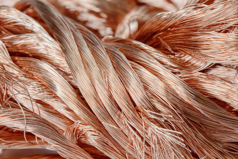Copper wire stock image. Image of macro, electronics 44871787