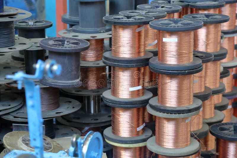Copper wire coils stock photo. Image of electricity 149478448