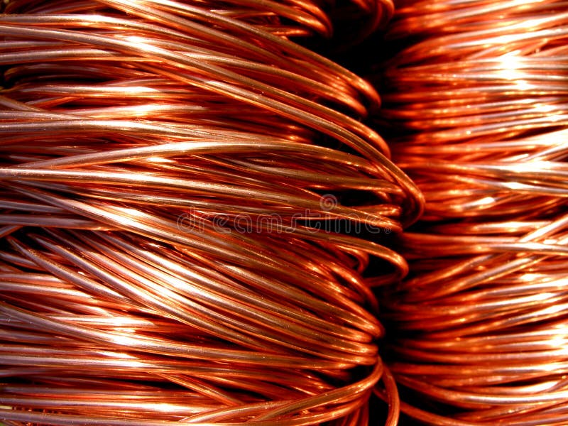 Copper Metal Scrap Materials Recycling Backround Stock Photo Image of