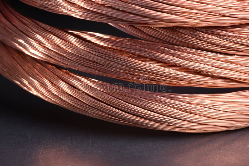 Copper Wire Raw Materials and Metals Industry Closeup Stock Image Image of industry, current