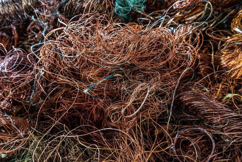 Electric Cable Wire Scrap Recycling for Copper Stock Image Image of