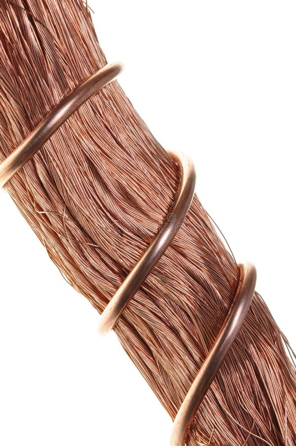 Copper Wire, a Symbol of Growth and Development in Industry Stock Photo
