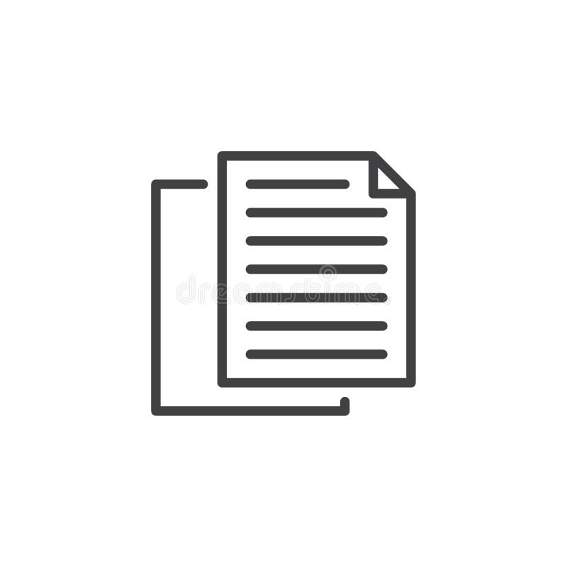 Copy document files line icon royalty free illustration