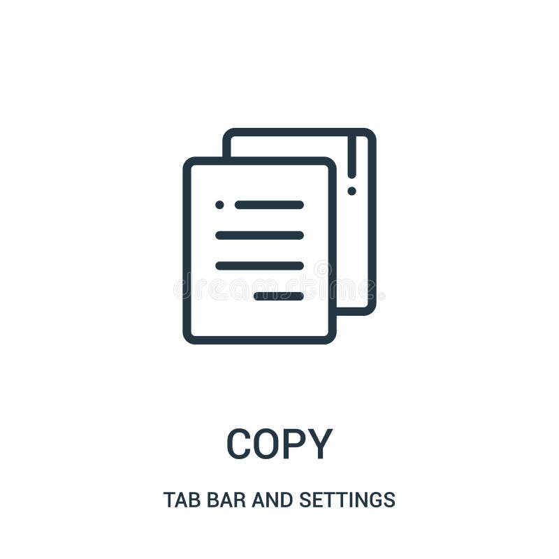 Copy Icon Vector From Tab Bar And Settings Collection Thin Line Copy