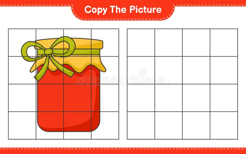 Copy the Picture, Copy the Picture of Jam Using Grid Lines. Educational