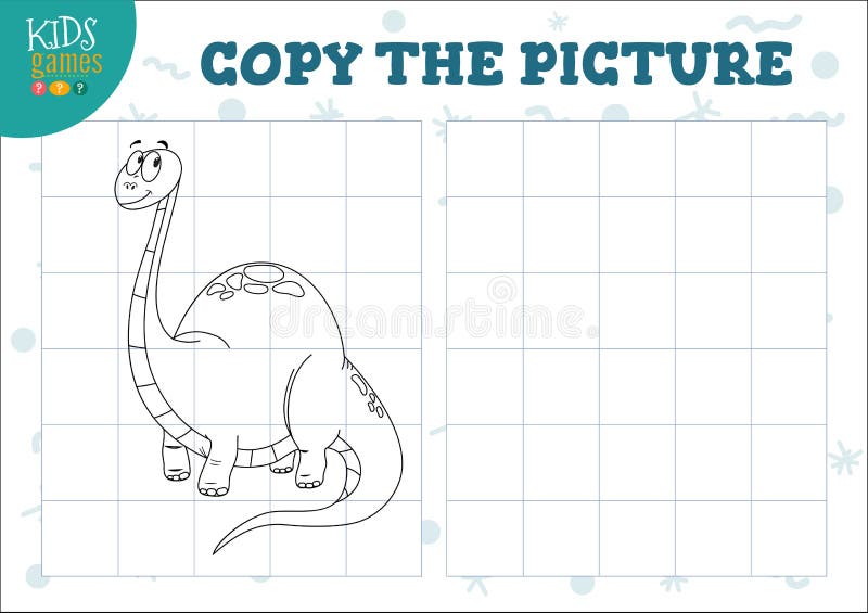 Copy picture vector illustration. Educational game for preschool kids. royalty free illustration