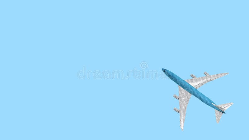 Copy Space Illustration Airplane in Flight on a Blue Background the  Trajectory of the Aircraft Flight, the Passenger Plane is Fly Stock Image -  Image of booking, aviation: 238191407