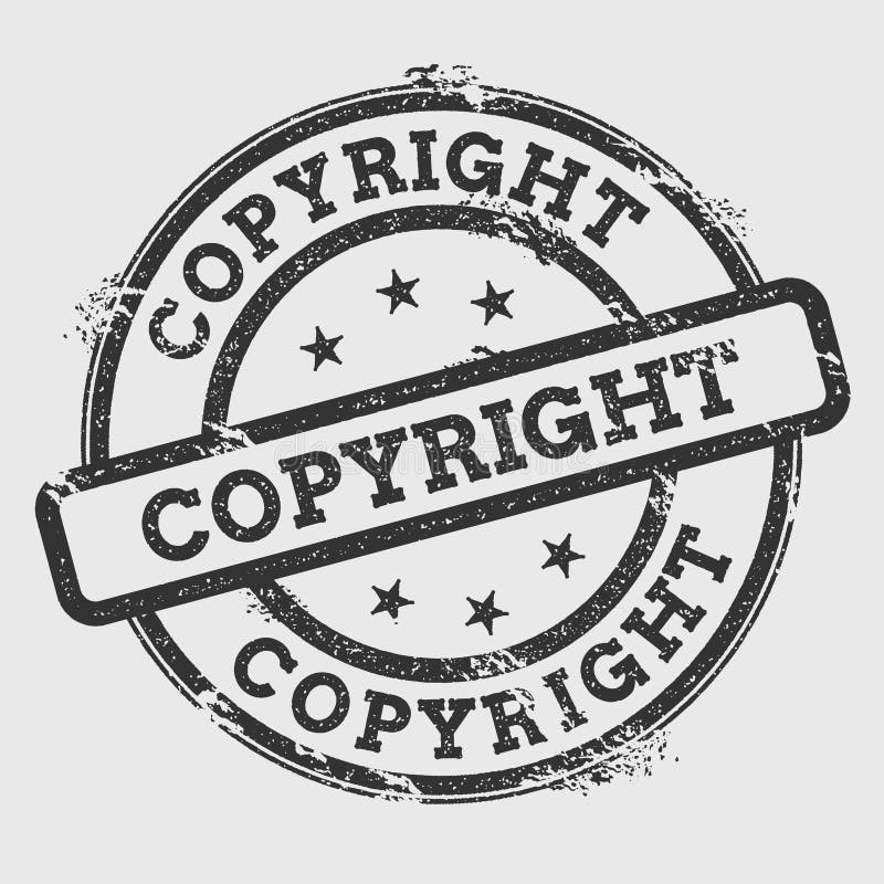 `COPYRIGHT` Rubber Stamp Over a White Background Stock Illustration