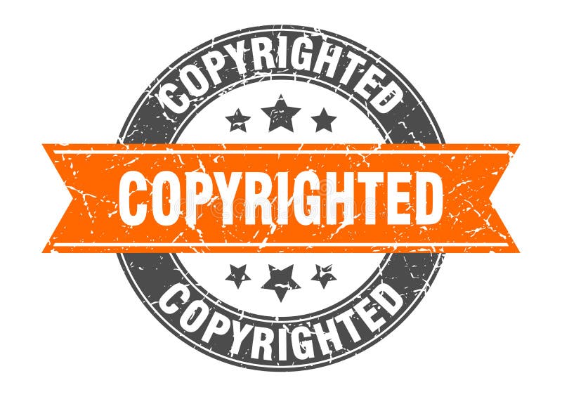 Copyrighted stamp stock vector. Illustration of sticker 120322772