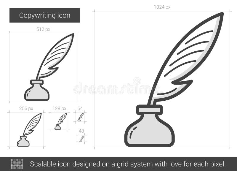 Copywriting line icon. royalty free illustration Copywriting line icon. royalty free illustration