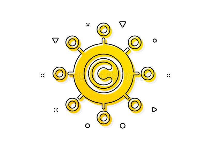 Copywriting Netzikone. Copyrightzeichen. Vektor stock abbildung