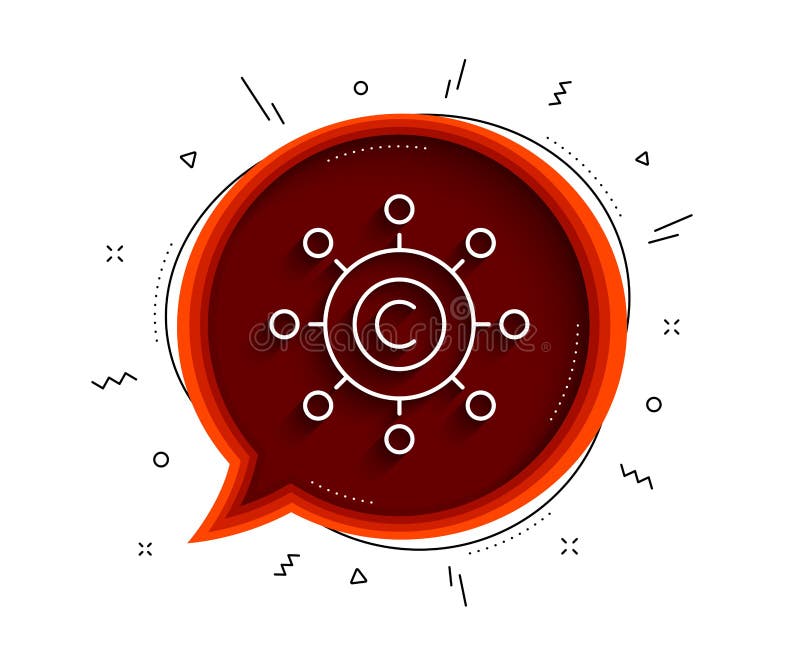 Symbol für die Schreibnetzzeile. Copyright-Zeichen. Vektor lizenzfreie abbildung