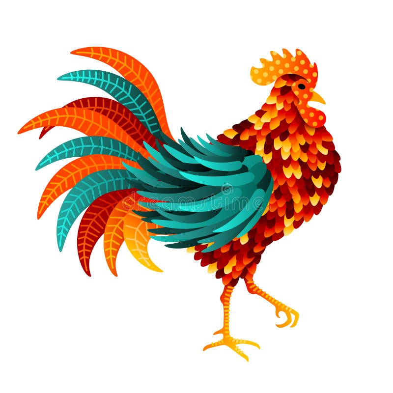 Coq de symbole de nouvelle année du Chinois 2017 illustration stock Coq de symbole de nouvelle année du Chinois 2017 illustration stock