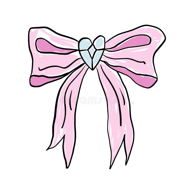 Coquette Pastellpink hübsch charmante Vektor Clipart Illustration Bundle cute Doodle Haar Accessoires Dekoration boho setzen vektor abbildung