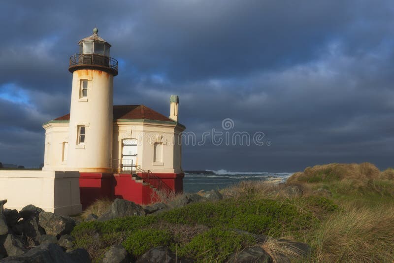 Coquille River Lighthouse in Bandon, Oregon Stock Photo Image of coquille, tower 91681460