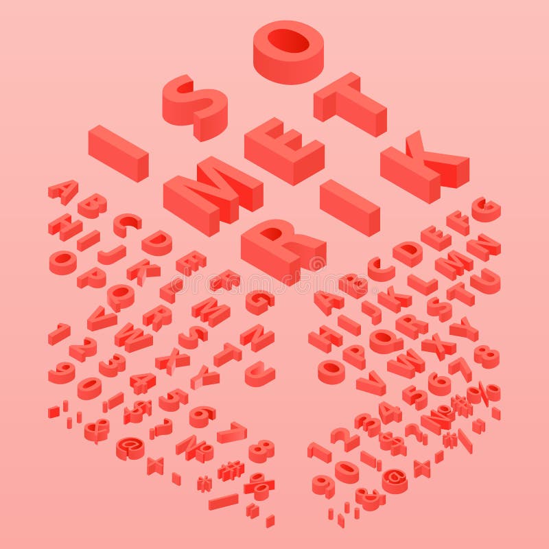 cor da fonte 3d que vive o alfabeto coral, tridimensional ilustração do vetor cor da fonte 3d que vive o alfabeto coral, tridimensional ilustração do vetor