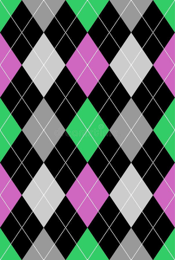 Cor-de-rosa & verde do teste padrão de Argyle ilustração do vetor Cor-de-rosa & verde do teste padrão de Argyle ilustração do vetor