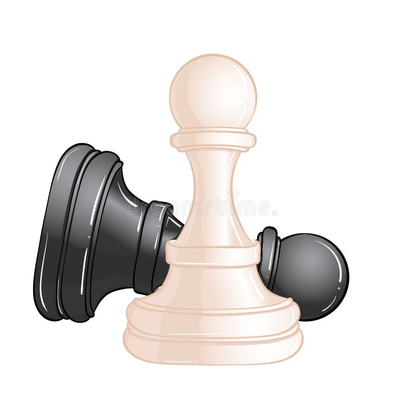 Desenho de peão xadrez sinal vetorial