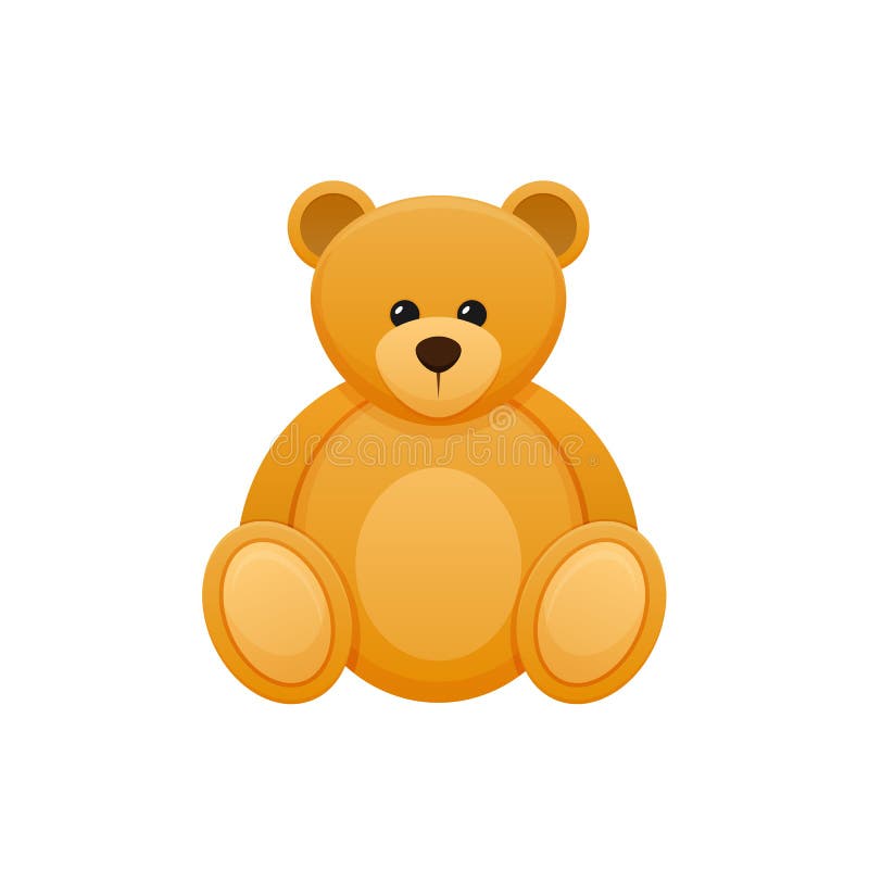 Cor do brinquedo das crianças s, urso bonito do luxuoso Urso bonito, macio, engraçado ilustração do vetor Cor do brinquedo das crianças s, urso bonito do luxuoso Urso bonito, macio, engraçado ilustração do vetor