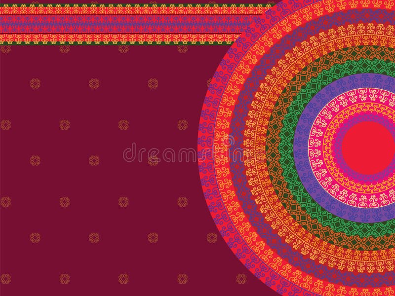 Colorful Henna Mandala design. Colorful Henna Mandala design.