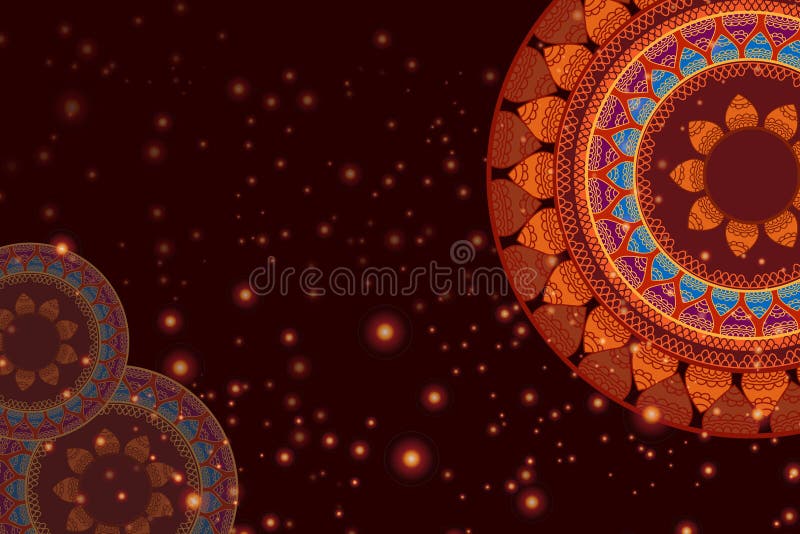 Colorful Henna Mandala design. Colorful Henna Mandala design.