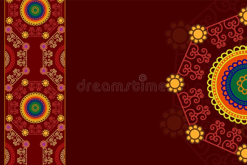 Colorful Henna Mandala design. Colorful Henna Mandala design.