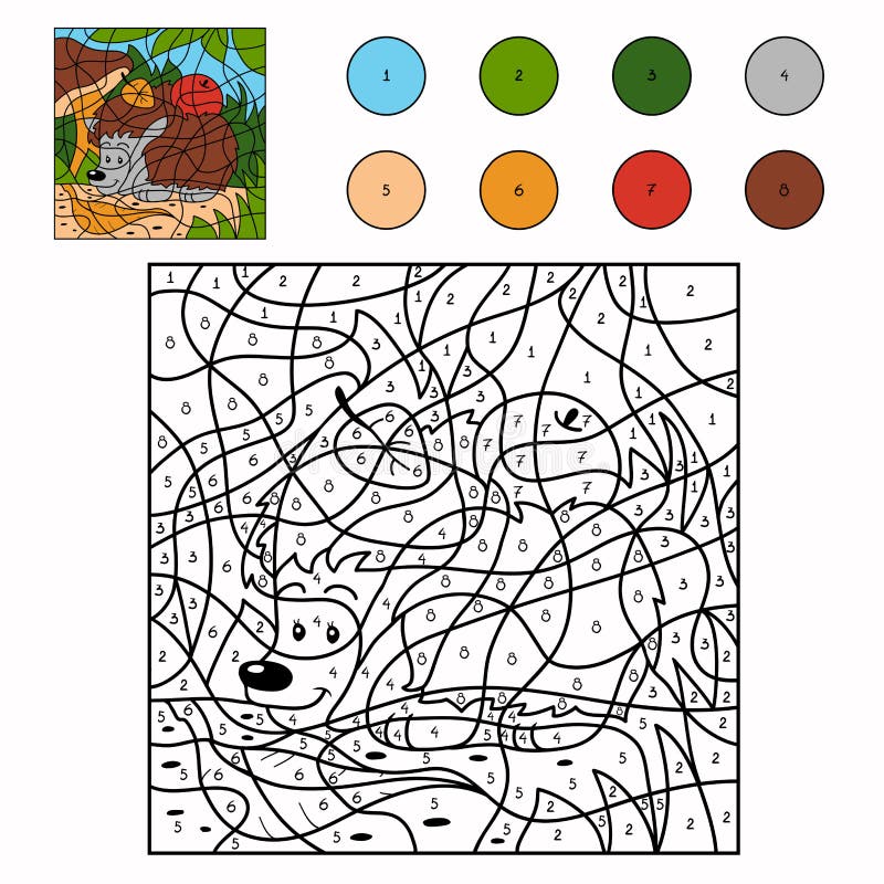 Ovo E Colher Dos Desenhos Animados Cor Pelo Jogo Educacional Do Número Para  Crianças Ilustração do Vetor - Ilustração de ponto, dificuldade: 88317300