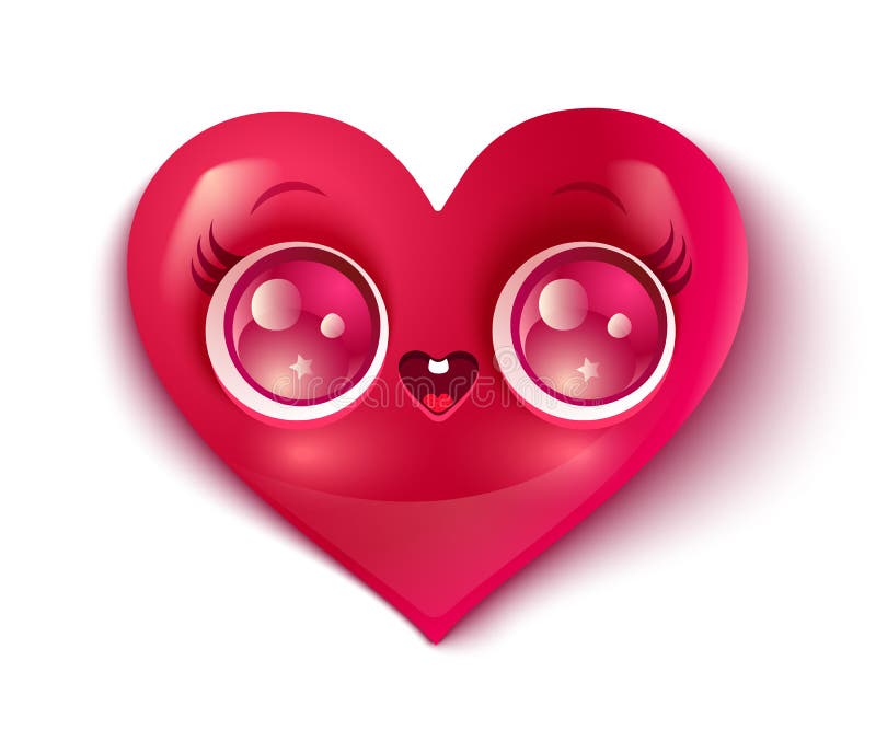 Desenho fofo de cacto kawaiistyle com um coração
