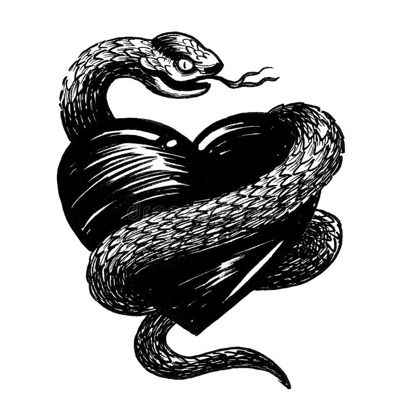 Cobra e maçã ilustração stock. Ilustração de tinta, réptil - 157164734