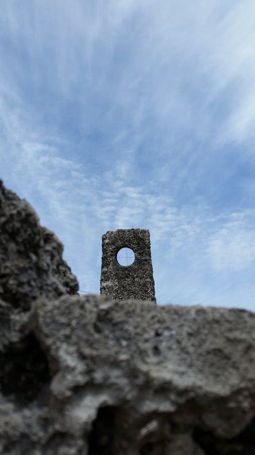 Coral Castle Observatory, Coral Stone Blocks Make the Structure Stock Photo Image of structure