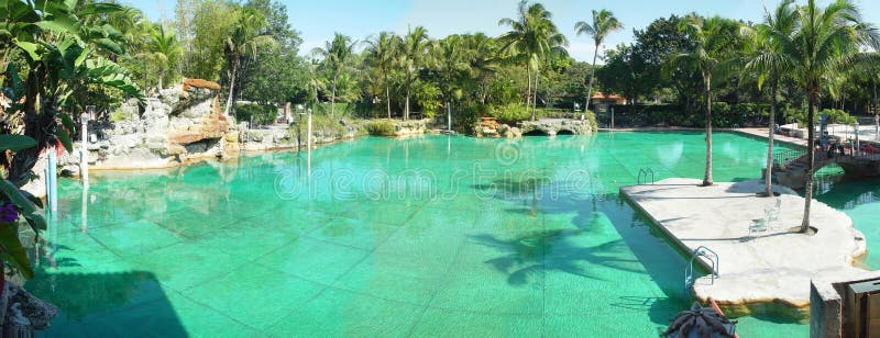 Coral Gables Venetian Pool panorama, Miami. Coral Gables Venetian Pool panorama, Miami