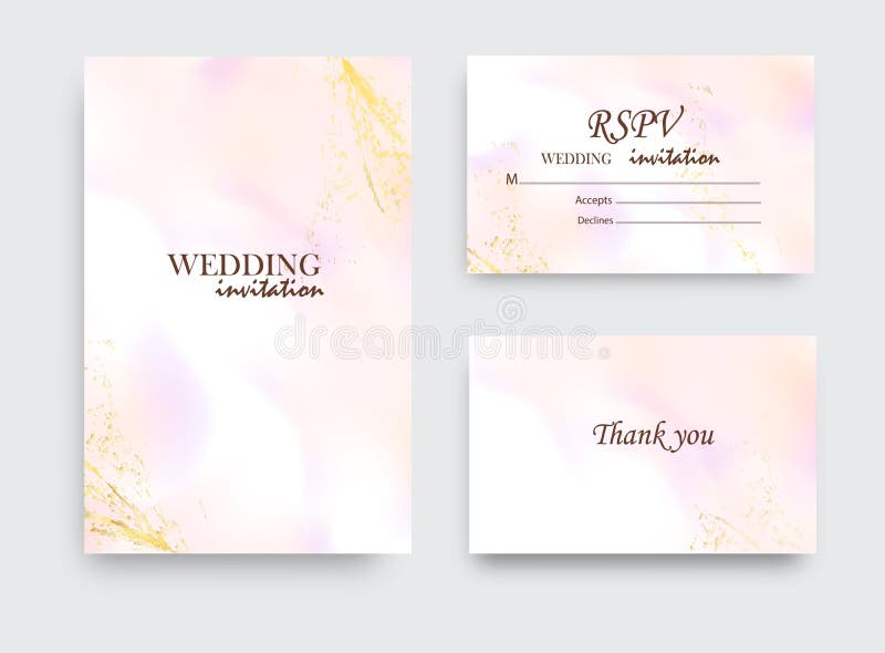 Coral gold greeting brush strokes wedding decoration. Vector glitter orange sparkling background. Watercolor spring hand-drawn