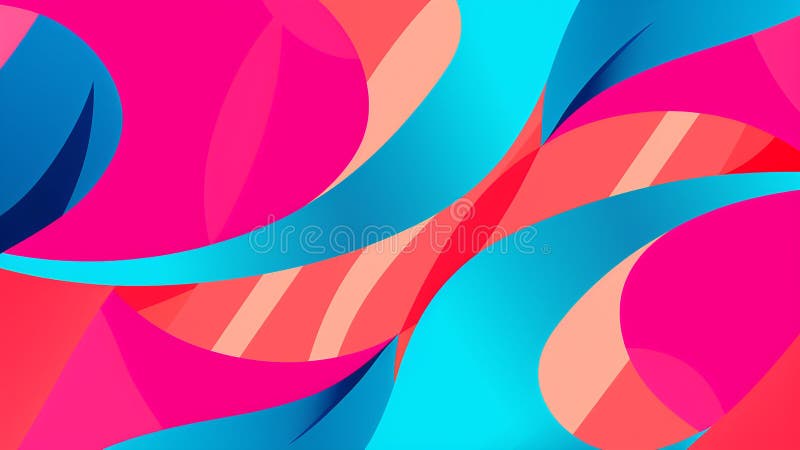 Model de optică de artă retro-pop de culoare roz-coral și aqua-albastru stock illustration