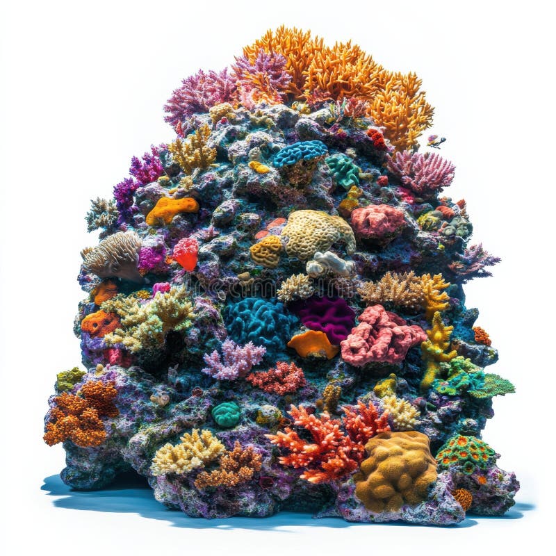 Coral Reef Teeming com Vida Marinha Colorida e Beleza ilustração do vetor