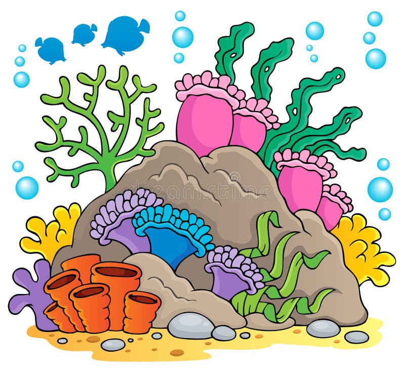 Coral reef theme image 1 royalty free illustration