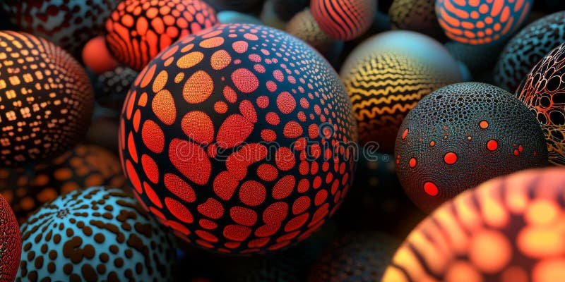 Coral spherical carbon textures featuring vibrant, smooth patterns. A bold and dynamic modern royalty free stock photos