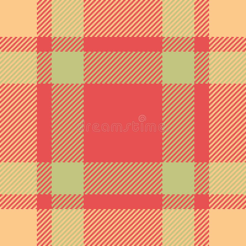 Coral vibrante e padrão bege. Perfeito para temas do outono de design têxtil ou como pano de fundo para sítios web ou sociais ilustração do vetor
