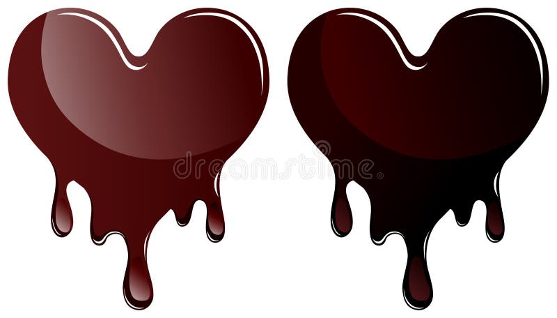 Corazones del chocolate stock de ilustración Corazones del chocolate stock de ilustración