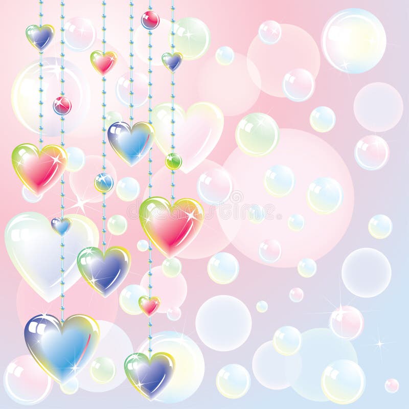 Corazones Del Color Y Burbujas De Jabón Brillantes Ilustración del Vector -  Ilustración de amor, brillante: 18271455