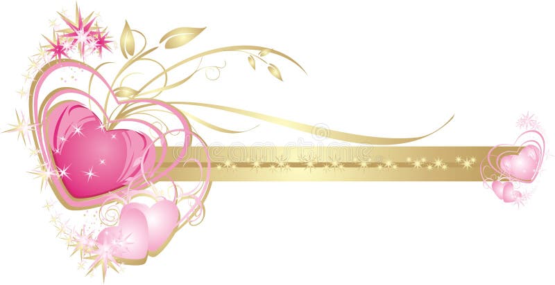 Corazones. Marco decorativo para la invitación de boda ilustración del vector Corazones. Marco decorativo para la invitación de boda ilustración del vector