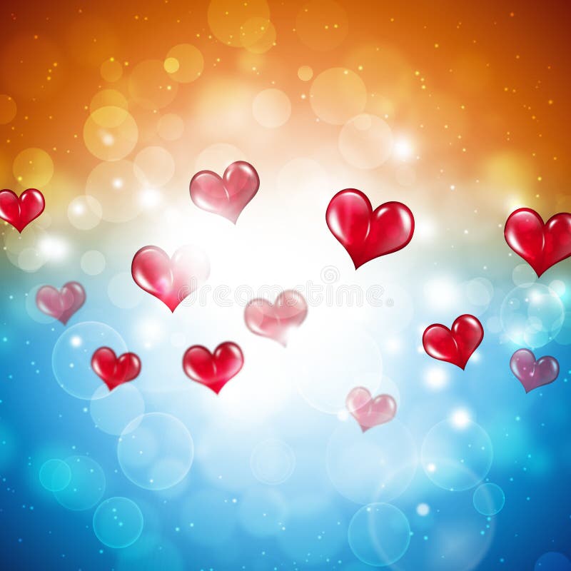 Corazones rojos de la tarjeta del día de San Valentín ilustración del vector Corazones rojos de la tarjeta del día de San Valentín ilustración del vector