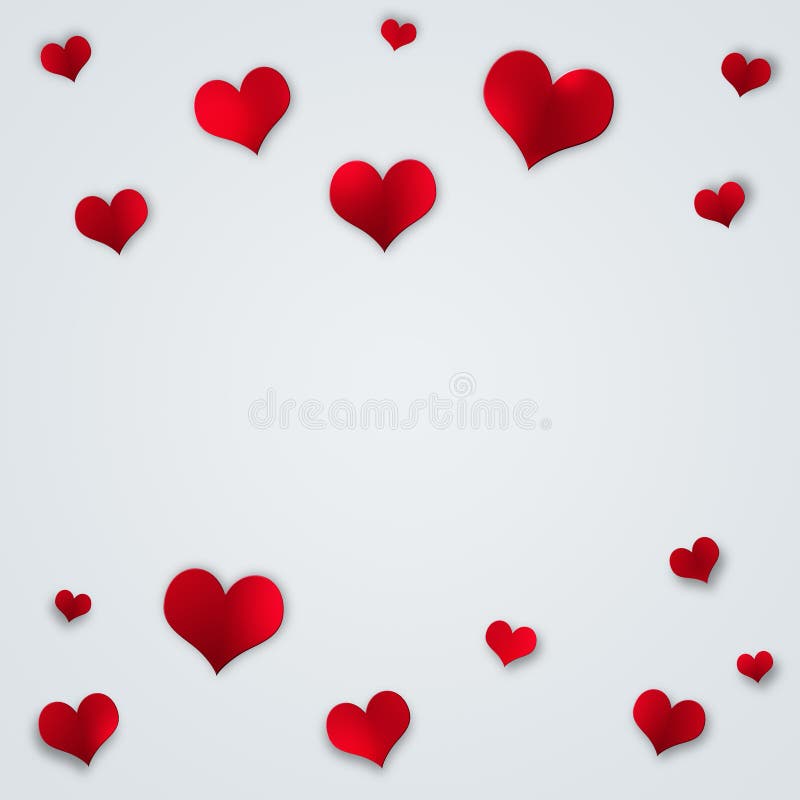 Corazones rojos de la tarjeta del día de San Valentín libre illustration Corazones rojos de la tarjeta del día de San Valentín libre illustration