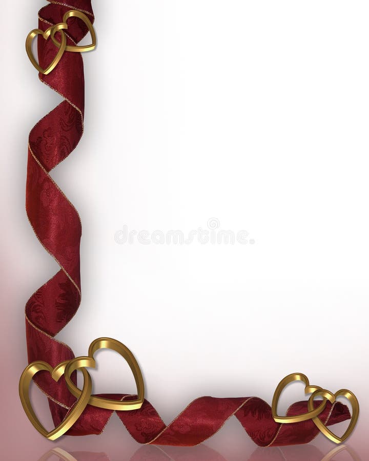 Corazones y cintas de la tarjeta del día de San Valentín libre illustration Corazones y cintas de la tarjeta del día de San Valentín libre illustration